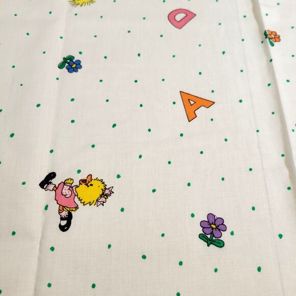 Cotton Fabric Suzy Spafford 1992 ABC 123 Baby Animals White 71x45 Quilting - Picture 5 of 12